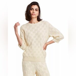 Rachel Comey + Target Cream 3/4 sleeve sweater top